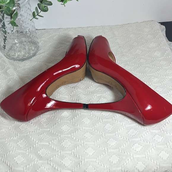 Jessica Simpson Red Heels Women Size 10 Shoes - Picture 8 of 9